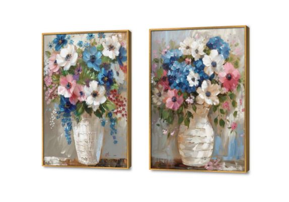 تابلوهات مودرن - بوكيه ورد SA31431 كل التابلوهات المودرن, ورود - زهور - نباتات ابيض - اوف وايت, ازرق - تركواز, بينك – فوشيا الوان زيتية - اكريليك, لوحات فنية, مودرن غرفة الاستقبال, غرفة المعيشة, مدخل المنزل, مكاتب – شركات - اعمال فصل الربيع بالطول, ببرواز, برواز ذهبى