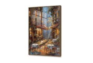 تابلوه مودرن - مقهى SA31770 كل التابلوهات المودرن, دول و مدن مشهورة, اماكن و مدن و مباني اصفر, الوان داكنة, بنى - بيج الوان زيتية - اكريليك, كلاسيك – نيو كلاسيك, لوحات فنية غرفة الاستقبال, غرفة الطعام - المطبخ, غرفة المعيشة فى الليل اكريليك, بالطول, ببرواز, برواز خشبى, مستطيل