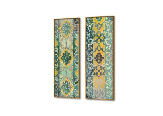 تابلوهات مودرن - زخارف SA32282 كل التابلوهات المودرن, زخارف اسلامية, اسلامى - ايات قرآنية و خط عربى اخضر - زيتى, اصفر اشكال هندسية و زخارف, تماثل - سيميترى, ديجيتال آرت, لوحات فنية غرفة الاستقبال, غرفة المعيشة, مدخل المنزل, مكاتب – شركات - اعمال بالطول, ببرواز, برواز ذهبى, مستطيل