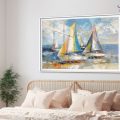 لوحات مودرن - مراكب SA33776 كل التابلوهات المودرن, قوارب و مراكب, بحار و شواطئ و مراكب ابيض - اوف وايت, ازرق - تركواز, اصفر الوان زيتية - اكريليك, بسيط و هادئ, لوحات فنية, مودرن غرفة المعيشة, مكاتب – شركات - اعمال اجازة الصيف اكريليك, بالعرض, ببرواز, برواز SF9, برواز ابيض, مستطيل