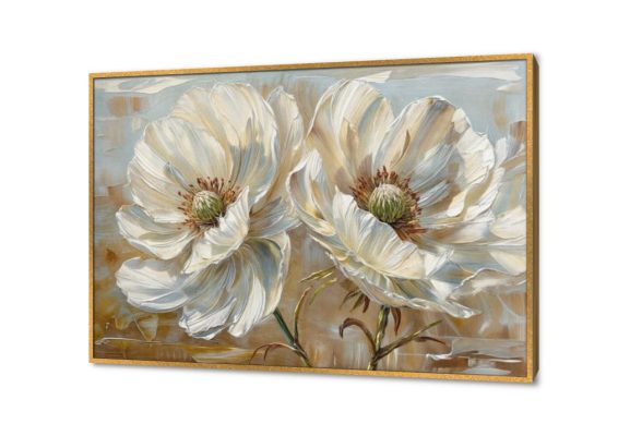 تابلوهات - ورود بيضاء SA34838 كل التابلوهات المودرن, ورود - زهور - نباتات ابيض - اوف وايت, بنى - بيج, رمادى الوان زيتية - اكريليك, لوحات فنية, مظهر بارز, مودرن غرفة الاستقبال, غرفة المعيشة, غرفة النوم, مدخل المنزل, مكاتب – شركات - اعمال فصل الربيع بالعرض, ببرواز, برواز ذهبى, مستطيل