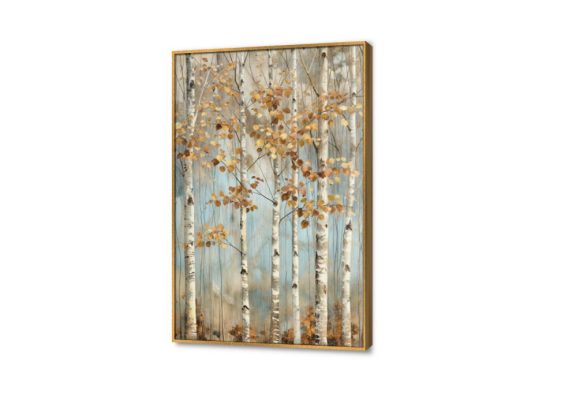 براويز مودرن - شجرة البتولا SA34576 كل التابلوهات المودرن, غابات, مناظر طبيعية بنى - بيج, رمادى, فضى – ذهبى الوان زيتية - اكريليك, لوحات فنية, مودرن غرفة الاستقبال, غرفة المعيشة, مدخل المنزل, مكاتب – شركات - اعمال فصل الخريف بالطول, ببرواز, برواز ذهبى, مستطيل