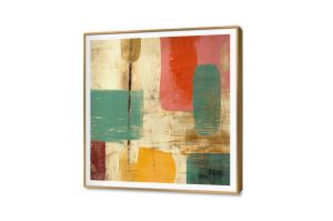 تابلوه مودرن - رسم تجريدي SA34694 كل التابلوهات المودرن, تجريدي اخضر - زيتى, اصفر, برتقالى, بنى - بيج الوان زيتية - اكريليك, لوحات فنية, مودرن غرفة الاستقبال, غرفة المعيشة, مكاتب – شركات - اعمال ببرواز, برواز SF9, برواز ذهبى, مربع