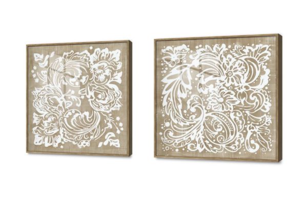 لوحات مودرن - نقوش وزخارف SA35222 كل التابلوهات المودرن ابيض - اوف وايت, بنى - بيج اشكال هندسية و زخارف, كلاسيك – نيو كلاسيك, لوحات فنية غرفة الاستقبال, غرفة المعيشة اكريليك, بالعرض, ببرواز, برواز خشبى, مستطيل