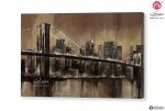 تابلوه - جسر بروكلين SA35617 مبانى و هندسة معمارية بنى - بيج لوحات فنية غرفة المعيشة