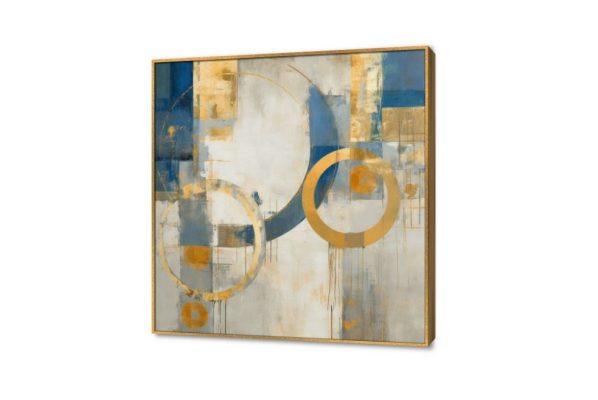 لوحات مودرن - رسم تجريدي SA36313 كل التابلوهات المودرن, تجريدي ازرق - تركواز, رمادى, فضى – ذهبى الوان زيتية - اكريليك, لوحات فنية, مودرن غرفة الاستقبال, غرفة المعيشة, مدخل المنزل, مكاتب – شركات - اعمال ببرواز, برواز ذهبى, مربع