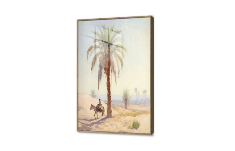 لوحات فنية عربية SA37045 كل التابلوهات المودرن, صحراء, نخيل, مناظر طبيعية بنى - بيج الوان مائية, كلاسيك – نيو كلاسيك, لوحات فنية غرفة الاستقبال, غرفة المعيشة اكريليك, بالطول, ببرواز, برواز خشبى, مستطيل