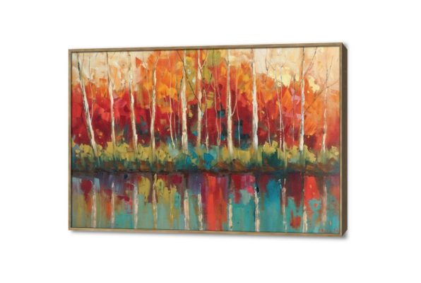 لوحات مناظر طبيعية SA37021 كل التابلوهات المودرن, غابات, مناظر طبيعية احمر - نبيتى, اخضر - زيتى, برتقالى الوان زيتية - اكريليك, لوحات فنية, مودرن غرفة الاستقبال, غرفة المعيشة, مدخل المنزل, مكاتب – شركات - اعمال بالعرض, ببرواز, برواز ذهبى, مستطيل