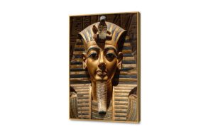 تابلوه - توت عنخ آمون SA37757 كل التابلوهات المودرن, مصر الفرعونية, مصر القديمة, مناظر مصرية, مصر بنى - بيج, فضى – ذهبى ديجيتال آرت, لوحات فنية مدخل المنزل, مكاتب – شركات - اعمال بالطول, ببرواز, برواز ذهبى, مستطيل