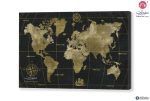 تابلوه - خريطة العالم SA37587 خرائط اسود لوحات فنية مكاتب – شركات - اعمال