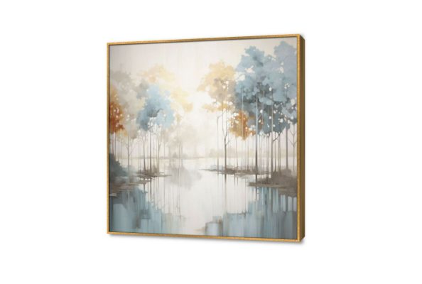 لوحات - أشجار تجريدي SA39035 كل التابلوهات المودرن, اشجار, مناظر طبيعية ابيض - اوف وايت, ازرق - تركواز, برتقالى, رمادى الوان مائية, بسيط و هادئ, لوحات فنية, مودرن غرفة الاستقبال, غرفة المعيشة, مدخل المنزل ببرواز, برواز ذهبى, مربع