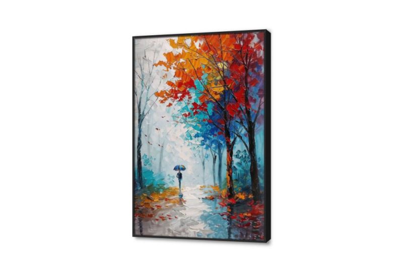لوحات - منظر طبيعي SA39471 كل التابلوهات المودرن, غابات, مناظر طبيعية ابيض - اوف وايت, احمر - نبيتى, ازرق - تركواز, برتقالى الوان زيتية - اكريليك, لوحات فنية غرفة الاستقبال, غرفة المعيشة, غرفة النوم بالطول, ببرواز, برواز اسود, مستطيل