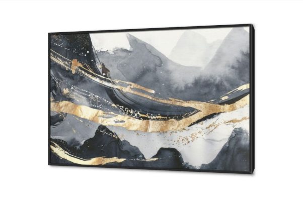 لوحات ديكور رسم تجريدي رخامي SA42657 كل التابلوهات المودرن, تجريدي ابيض و اسود, رمادى, فضى – ذهبى الوان مائية, لوحات فنية, مودرن غرفة الاستقبال, غرفة المعيشة, مدخل المنزل, مكاتب – شركات - اعمال بالعرض, ببرواز, برواز اسود, مستطيل