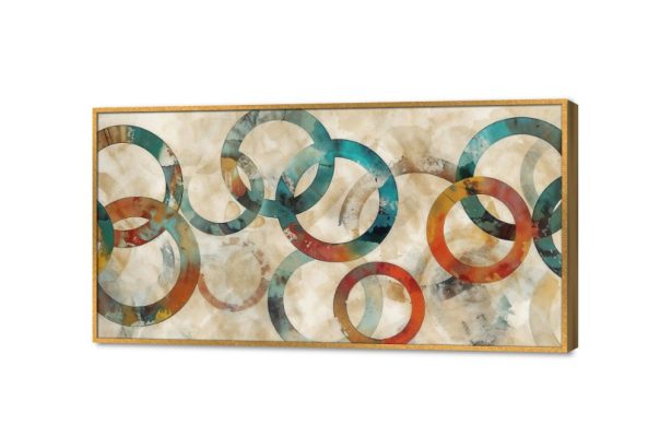 لوحات – أشكال هندسية دوائر ملونة SA42054 كل التابلوهات المودرن, اشكال هندسية و زخارف احمر - نبيتى, اخضر - زيتى, بنى - بيج اشكال هندسية و زخارف, الوان زيتية - اكريليك, لوحات فنية, مودرن غرفة الاستقبال, غرفة المعيشة, مدخل المنزل, مكاتب – شركات - اعمال بالعرض, ببرواز, برواز ذهبى, مستطيل