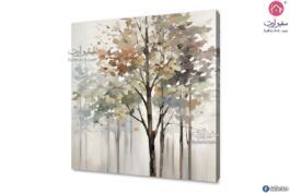 لوحات مودرن أشجار أوراق الخريف SA42379 اشجار - نخيل - غابات بنى - بيج لوحات فنية غرفة الاستقبال