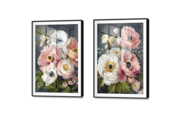 لوحات مودرن أزهار بينك وأبيض رائعة SA44349 كل التابلوهات المودرن, ورود - زهور - نباتات ابيض - اوف وايت, اخضر - زيتى, بينك – فوشيا, رمادى الوان زيتية - اكريليك, كلاسيك – نيو كلاسيك, لوحات فنية, مودرن غرفة الاستقبال, غرفة المعيشة, غرفة النوم, مدخل المنزل فصل الربيع اكريليك, بالعرض, ببرواز, برواز SF9, برواز اسود, مستطيل