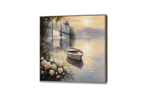 تابلوه مودرن بحيره و مركب صغير SA49221 كل التابلوهات المودرن, قوارب و مراكب, بحار و شواطئ و مراكب ابيض - اوف وايت, اخضر - زيتى, اصفر الوان زيتية - اكريليك, عتيق - فينتاج, كلاسيك – نيو كلاسيك, لوحات فنية غرفة الاستقبال, غرفة المعيشة, غرفة النوم, مدخل المنزل اكريليك, ببرواز, برواز خشبى, مربع