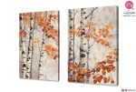 تابلوه مودرن - أوراق شجر الخريف SA49724 اشجار - نخيل - غابات برتقالى لوحات فنية غرفة الاستقبال
