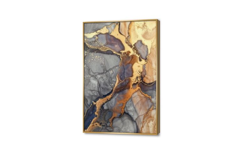 لوحات مودرن رخامى SA53185 كل التابلوهات المودرن, تجريدي اسود, رمادى, فضى – ذهبى الوان مائية, لوحات فنية, مودرن غرفة الاستقبال, غرفة المعيشة, مدخل المنزل, مكاتب – شركات - اعمال بالطول, ببرواز, برواز ذهبى, مستطيل