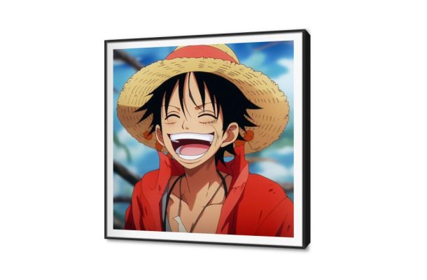 تابلوهات مودرن - لوفى من انمى ون بيس SA54749 كل التابلوهات المودرن, افلام - مسلسلات - ميديا, انمى احمر - نبيتى, ازرق - تركواز, قوى و زاهى ديجيتال آرت, مودرن غرفة اطفال, غرفة شباب ببرواز, برواز SF9, برواز اسود, مربع