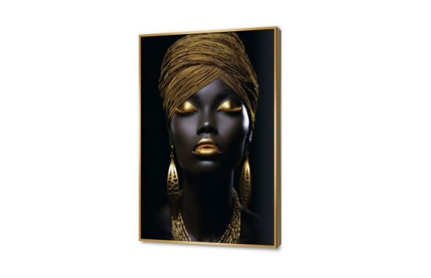 تابلوه مودرن وجه فتاه و حلى ذهبية SA75120 كل التابلوهات المودرن, افريقى, بنات, شخصيات و وجوه اسود, اللون الواحد, الوان داكنة, فضى – ذهبى الفن الافريقى, تماثل - سيميترى, صور فوتوغرافية, مودرن غرفة المعيشة, غرفة بنات, مدخل المنزل, مكاتب – شركات - اعمال بالطول, ببرواز, برواز ذهبى, مستطيل