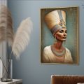 لوحه فنيه للملكه نفرتيتى SA75718 كل التابلوهات المودرن, مصر الفرعونية, مصر ابيض - اوف وايت, اخضر - زيتى ديجيتال آرت, كلاسيك – نيو كلاسيك, لوحات فنية, مودرن غرفة الاستقبال, غرفة المعيشة, مدخل المنزل, مكاتب – شركات - اعمال بالطول, ببرواز, برواز ذهبى, مستطيل