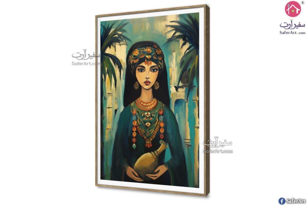 فتاه مصرية تحمل انيه فخارية | سفير آرت