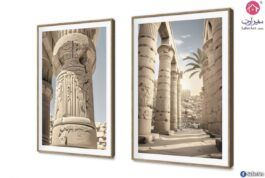 تابلوهات اثار مصر بالوان هادئة SA76670 تابلوهات مودرن اصفر بوهو ستايل غرفة الاستقبال