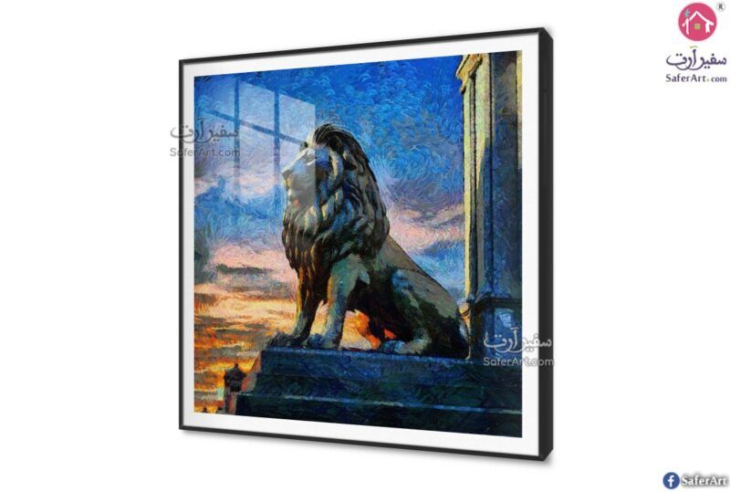 تابلوه اسد قصر النيل - اسلوب فان جوخ SA76708 تابلوهات مودرن ازرق - تركواز دول البحر المتوسط غرفة الاستقبال