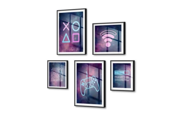 تابلوهات مودرن - العاب المجره SA77165 كل التابلوهات المودرن, جيمنج - العاب و تسليه, English Text & Quotes موف – ارجوانى, ازرق - تركواز, الوان داكنة, بينك – فوشيا ديجيتال آرت, مودرن, نيون ستايل غرفة المعيشة, غرفة بنات, مكاتب – شركات - اعمال اكريليك, ببرواز, برواز SF9, برواز اسود