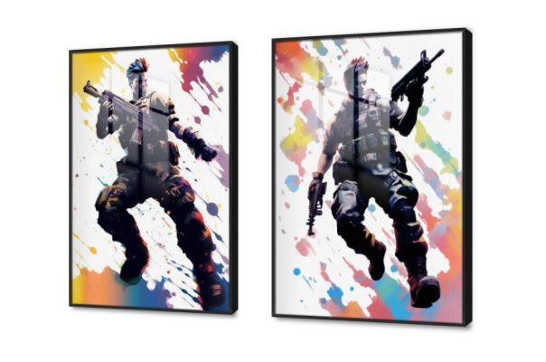 تابلوهات العاب الكترونيه جيمنج اكشن SA77356 كل التابلوهات المودرن, اكشن - مغامرات, جيمنج - العاب و تسليه متعدد الالوان, موف – ارجوانى الستريشن - فيكتور, الوان مائية, مودرن غرفة شباب اكريليك, بالعرض, ببرواز, برواز اسود, مستطيل