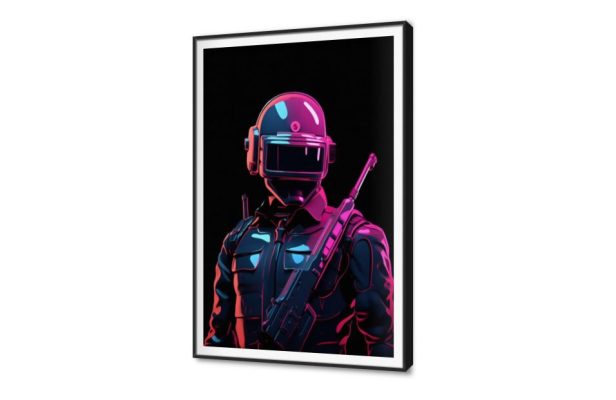 تابلوه مودرن جندى نيون العاب الكترونية SA77323 كل التابلوهات المودرن, اكشن - مغامرات, جيمنج - العاب و تسليه اسود, الوان داكنة, بينك – فوشيا ديجيتال آرت, مودرن, نيون ستايل غرفة شباب, مكاتب – شركات - اعمال بالطول, ببرواز, برواز SF9, برواز اسود, مستطيل