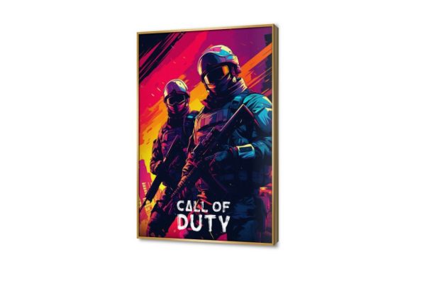 تابلوه العاب اكشن الكترونيه حربية SA77362 كل التابلوهات المودرن, اكشن - مغامرات, جيمنج - العاب و تسليه موف – ارجوانى, احمر - نبيتى, الوان داكنة ديجيتال آرت, مودرن, نيون ستايل غرفة شباب بالطول, مستطيل