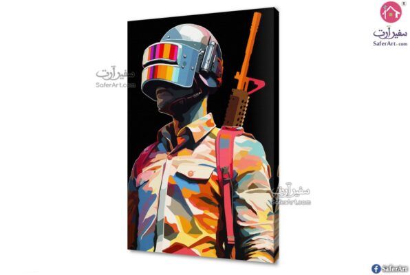 تابلوه مودرن بابجى PUBG SA77345 ( كل التابلوهات المودرن), اكشن - مغامرات, جيمنج - العاب و تسليه, رجال, شخصيات و وجوه متعدد الالوان, الوان داكنة الستريشن - فيكتور, ديجيتال آرت, مودرن غرفة شباب, مكاتب – شركات - اعمال بالطول, مستطيل