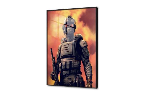 لوحات مودرن جندى العاب الكترونية SA77397 كل التابلوهات المودرن, اكشن - مغامرات, جيمنج - العاب و تسليه برتقالى, اسود, اصفر ديجيتال آرت, مودرن غرفة شباب, مكاتب – شركات - اعمال بالطول, اكريليك, ببرواز, برواز اسود, مستطيل