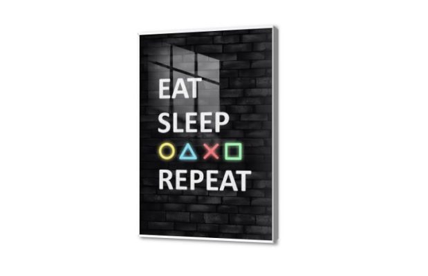 تابلوه مودرن لمحبى الجيمنج كلمات العاب الكترونيه SA77465 كل التابلوهات المودرن, English Text & Quotes اسود, اللون الواحد, الوان داكنة ديجيتال آرت, قابل للتعديل, كتابات و حروف, مودرن, نيون ستايل غرفة شباب بالطول, اكريليك, ببرواز, برواز ابيض, مستطيل