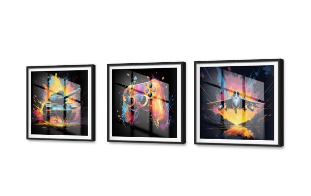 تابلوهات بلايستيشن - حروب و اسلحة SA77444 كل التابلوهات المودرن, اكشن - مغامرات, جيمنج - العاب و تسليه اسود, اللون الواحد, الوان داكنة, برتقالى الستريشن - فيكتور, مودرن, نيون ستايل غرفة شباب, مكاتب – شركات - اعمال اكريليك, بالعرض, ببرواز, برواز SF9, برواز اسود