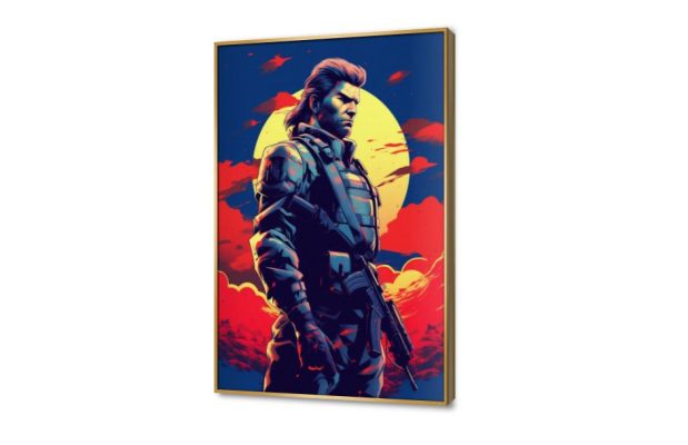 بوستر جيمنج لمقاتل العاب الكترونية SA77308 كل التابلوهات المودرن, اكشن - مغامرات, جيمنج - العاب و تسليه ازرق - تركواز, احمر - نبيتى, اصفر, قوى و زاهى ديجيتال آرت, مودرن غرفة شباب بالطول, ببرواز, برواز ذهبى, مستطيل