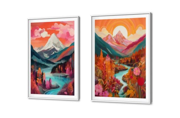 تابلوهات ديكور مناظر طبيعية بالوان زاهية SA78478 كل التابلوهات المودرن, جبال, مناظر طبيعية احمر - نبيتى, برتقالى, قوى و زاهى الوان زيتية - اكريليك, لوحات فنية, مودرن غرفة الاستقبال, غرفة المعيشة, غرفة النوم, غرفة بنات, غرفة شباب, مدخل المنزل, مكاتب – شركات - اعمال شروق - غروب بالطول, بالعرض, ببرواز, برواز SF9, برواز ابيض, مستطيل