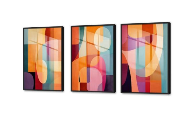 تابلوهات مودرن بالوان زاهيه و متعدده SA78572 كل التابلوهات المودرن, اشكال هندسية و زخارف, تجريدي متعدد الالوان, قوى و زاهى اشكال هندسية و زخارف, ديجيتال آرت, مودرن غرفة الاستقبال, غرفة المعيشة, مدخل المنزل, مكاتب – شركات - اعمال اكريليك, بالعرض, ببرواز, برواز اسود, مستطيل