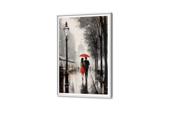 تابلوه مودرن رومانسى فى الشتاء SA80343 كل التابلوهات المودرن, رومانسى - ثنائى, رومانسى, شخصيات و وجوه ابيض و اسود, احمر - نبيتى, اللون الواحد, رمادى الوان زيتية - اكريليك, لوحات فنية, مودرن غرفة المعيشة, غرفة النوم مستطيل, بالطول, ببرواز, برواز SF9, برواز ابيض