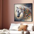 تابلوه مودرن حصان بحروف عربيه SA80284 كل التابلوهات المودرن, احصنه, حيوانات و طيور بنى - بيج, متعدد الالوان الستريشن - فيكتور, لوحات فنية, مودرن غرفة الاستقبال, غرفة المعيشة, مدخل المنزل مربع, اكريليك, ببرواز, برواز اسود