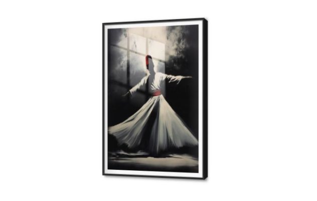 تابلوه الرقص الصوفى ابيض و اسود SA80236 كل التابلوهات المودرن, المولوية - الصوفية, اسلامى - ايات قرآنية و خط عربى ابيض و اسود, اللون الواحد, الوان داكنة بسيط و هادئ, ديجيتال آرت, لوحات فنية, مودرن غرفة المعيشة وقت الضباب بالطول, اكريليك, ببرواز, برواز SF9, برواز اسود, مستطيل