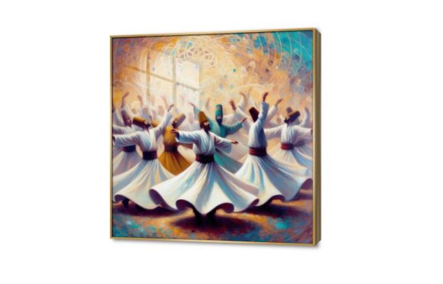 تابلوهات مودرن المولوية الصوفية بالوان زاهية SA80173 كل التابلوهات المودرن, المولوية - الصوفية, اسلامى - ايات قرآنية و خط عربى ابيض - اوف وايت, ازرق - تركواز, بنى - بيج الوان زيتية - اكريليك غرفة المعيشة مربع, اكريليك, ببرواز, برواز ذهبى