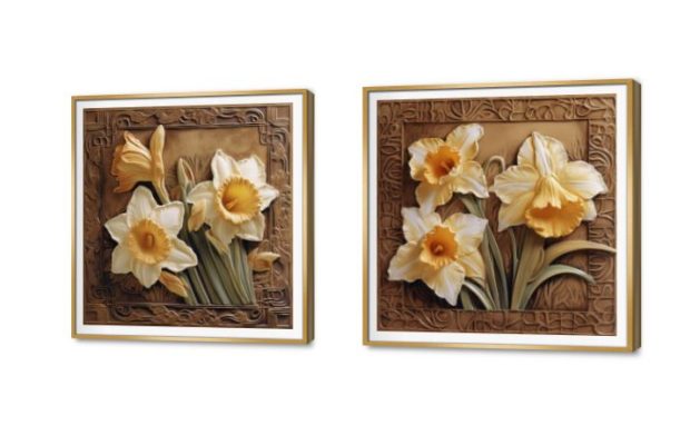 تابلوه مودرن ورود على زخارف برونزية SA80278 كل التابلوهات المودرن, ورود - زهور - نباتات اصفر, برتقالى, بنى - بيج الوان زيتية - اكريليك, كلاسيك – نيو كلاسيك, لوحات فنية, مظهر بارز غرفة الاستقبال, غرفة المعيشة, غرفة النوم, مدخل المنزل, مكاتب – شركات - اعمال بالعرض, ببرواز, برواز SF9, برواز ذهبى, مستطيل