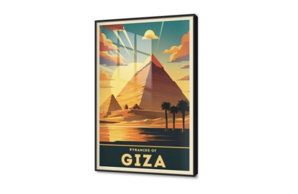 بوستر اهرامات الجيزة SA80411 كل التابلوهات المودرن, دول و مدن مشهورة, مصر الفرعونية, مناظر مصرية, اماكن و مدن و مباني, مصر اصفر, برتقالى, قوى و زاهى الستريشن - فيكتور, مودرن مكاتب – شركات - اعمال, مدخل المنزل شروق - غروب بالطول, اكريليك, ببرواز, برواز اسود, مستطيل