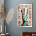 لوحة فنية للملكه المصرية SA80416 كل التابلوهات المودرن, مصر الفرعونية, مصر ازرق - تركواز, بنى - بيج ديجيتال آرت, مودرن غرفة المعيشة, مكاتب – شركات - اعمال بالطول, اكريليك, ببرواز, برواز SF9, برواز خشبى, مستطيل