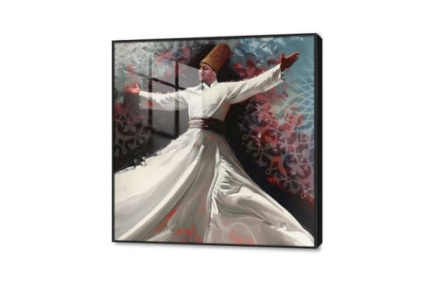 تابلوهات و لوحات المولوية الصوفية SA80216 كل التابلوهات المودرن, المولوية - الصوفية, اسلامى - ايات قرآنية و خط عربى ازرق - تركواز, ابيض - اوف وايت, احمر - نبيتى الوان زيتية - اكريليك, لوحات فنية غرفة المعيشة مربع, اكريليك, ببرواز, برواز اسود