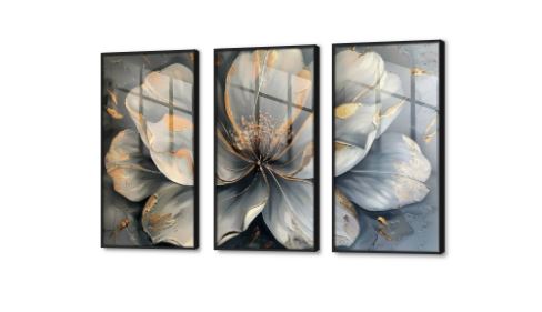 تابلوه مودرن ورده رمادى و ذهبى SA80941 كل التابلوهات المودرن, ورود - زهور - نباتات رمادى, ابيض - اوف وايت, فضى – ذهبى الوان زيتية - اكريليك, تماثل - سيميترى, لوحات فنية, مودرن غرفة الاستقبال, غرفة المعيشة, غرفة النوم, مدخل المنزل, مكاتب – شركات - اعمال فصل الربيع بالعرض, اكريليك, ببرواز, برواز اسود, مستطيل