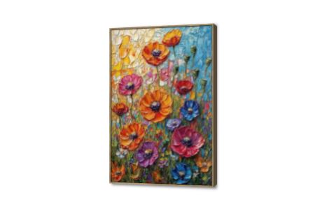 تابلوهات حائط ورود بالوان زاهيه SA88072 كل التابلوهات المودرن, ورود - زهور - نباتات احمر - نبيتى, ازرق - تركواز, برتقالى, بينك – فوشيا, متعدد الالوان الوان زيتية - اكريليك, لوحات فنية, مظهر بارز, مودرن غرفة الاستقبال, غرفة المعيشة, غرفة النوم, مدخل المنزل, مكاتب – شركات - اعمال فصل الربيع بالطول, مستطيل